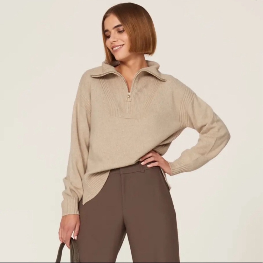 Lk Bennett Merino Wool Half Zip